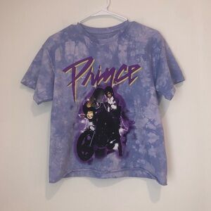 Purple Graphic Crop Top Prince Music Vintage Collectible